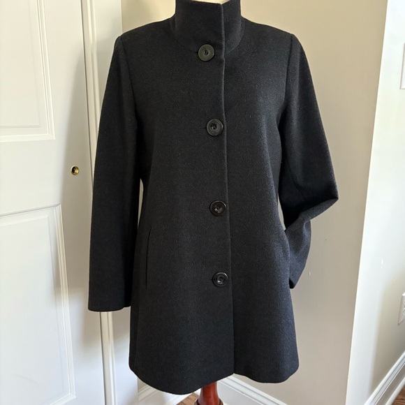 Fluerette Cashmere & Wool Button Front Coat - Picture 1 of 8